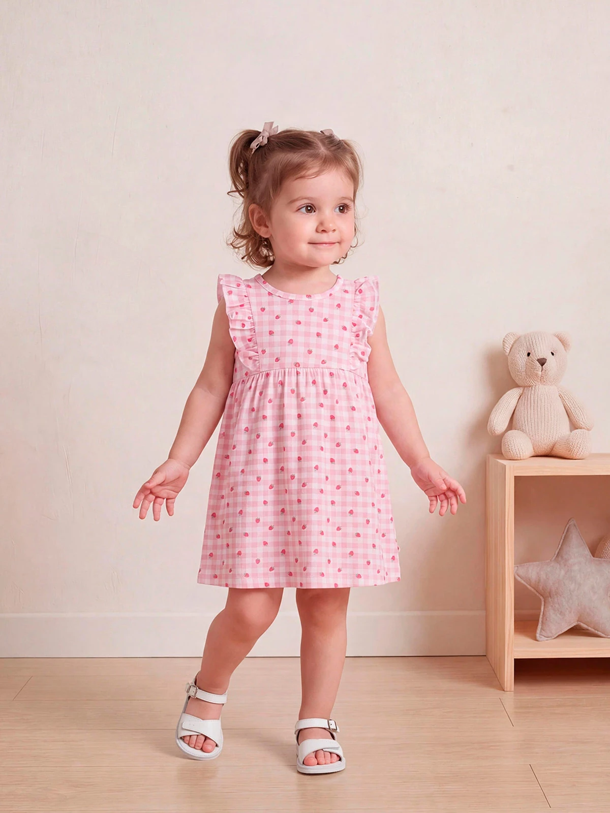 VESTIDO ALGODÓN NIÑA BABY HARVEST - 1