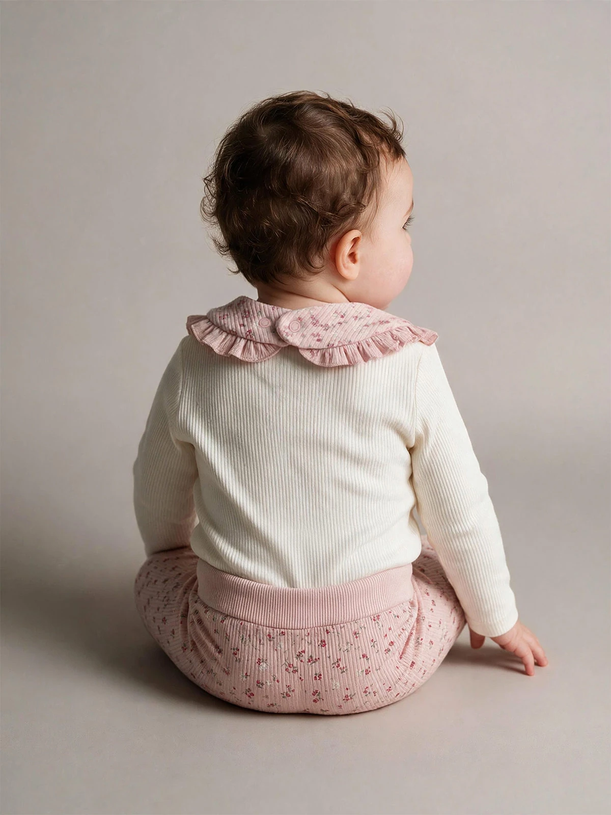 CONJUNTO KIMONO BODY ALGODÓN + PANTALON + BABERO BEBE NIÑA BABY HARVEST - 2