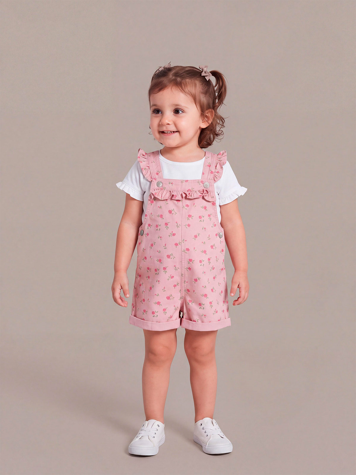 JARDINERA SHORT ALGODÓN BEBE NIÑA BABY HARVEST - 1