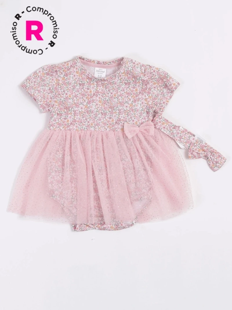 VESTIDO ALGODÓN NIÑA BABY HARVEST TUL - 3