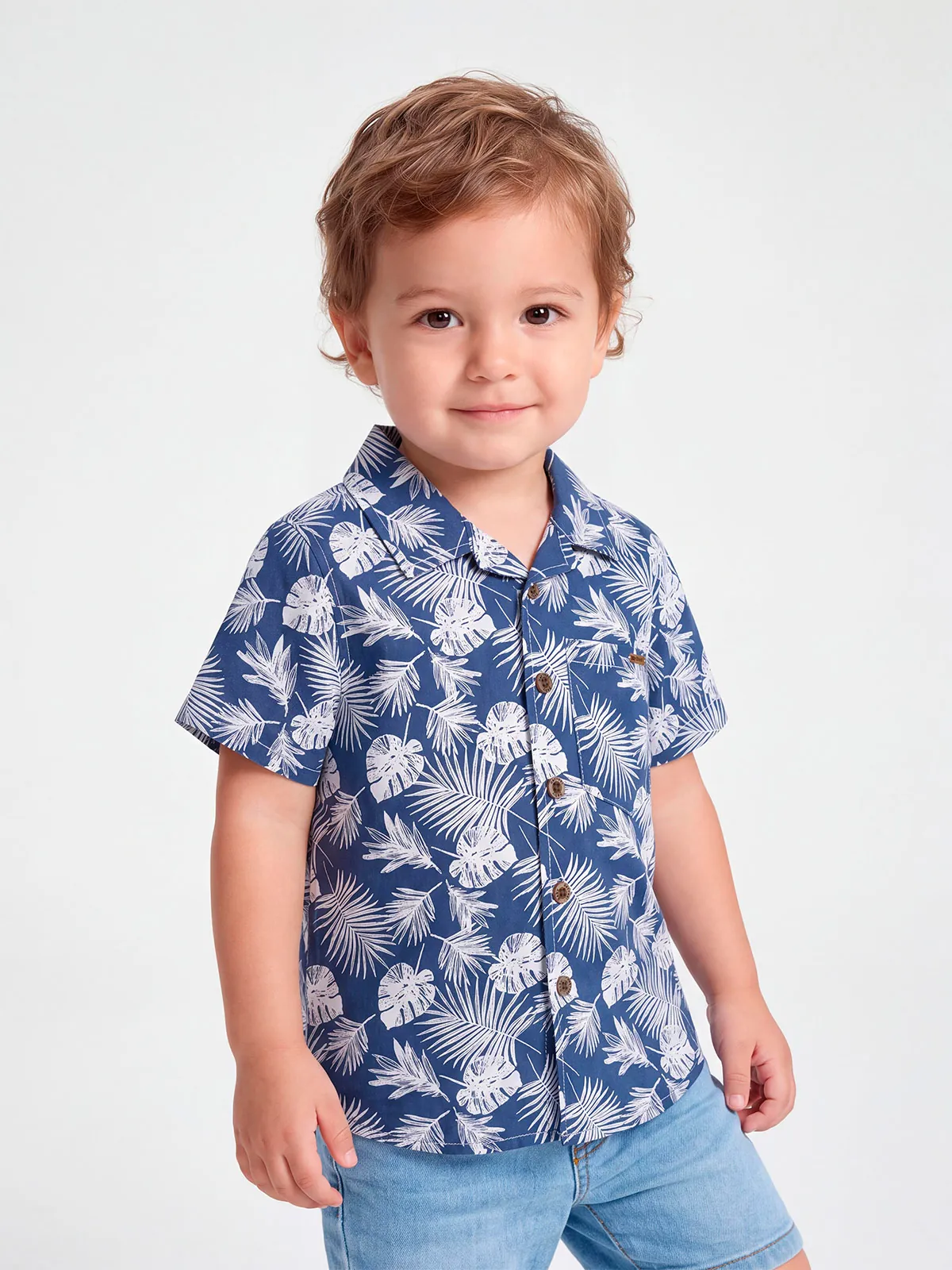 CAMISA HAWAI MANGA CORTA BEBE NIÑO BABY HARVEST - 1