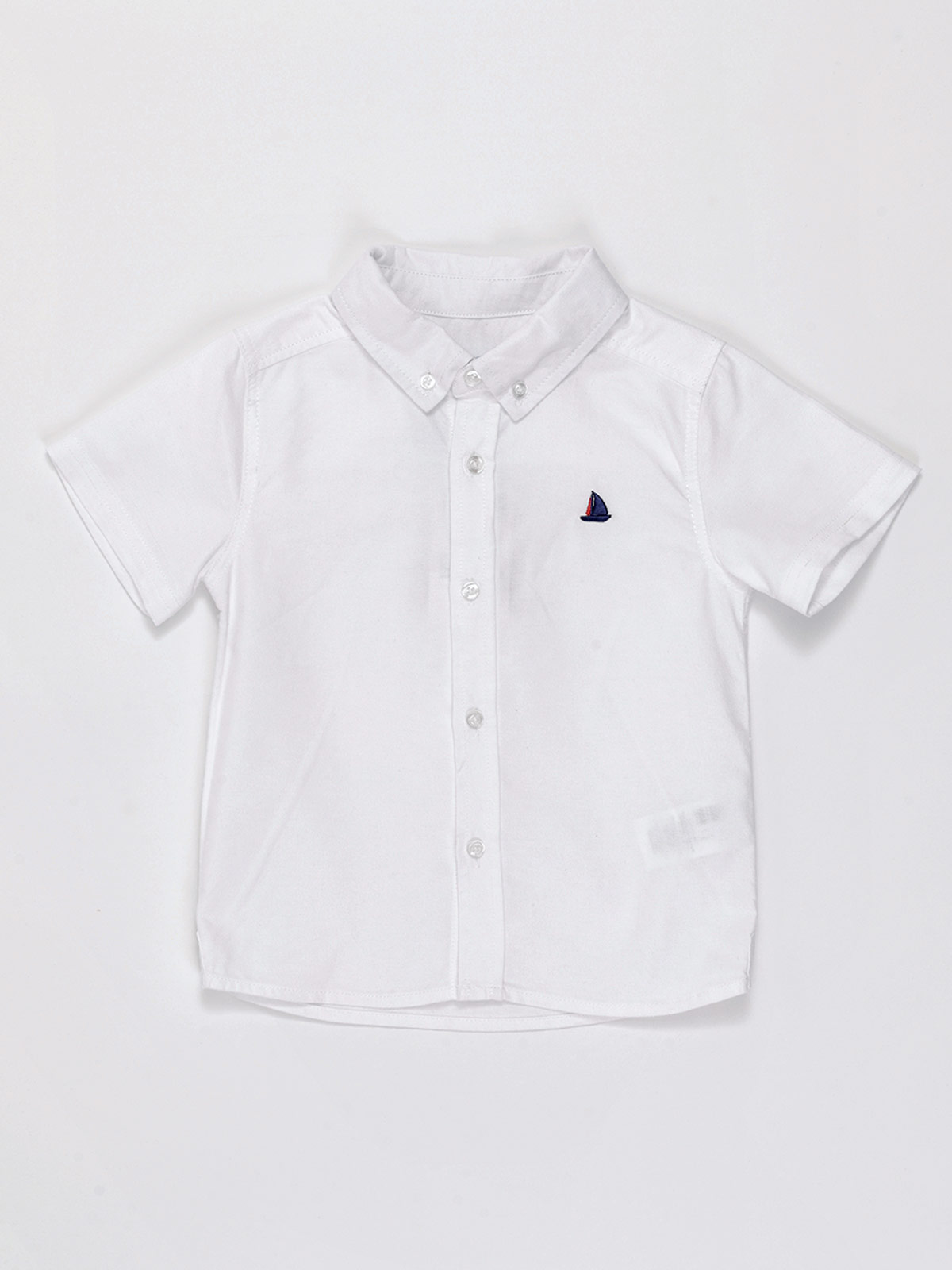 CAMISA OXFORD MANGA CORTA ALGODÓN BEBE NIÑO BABY HARVEST - 1