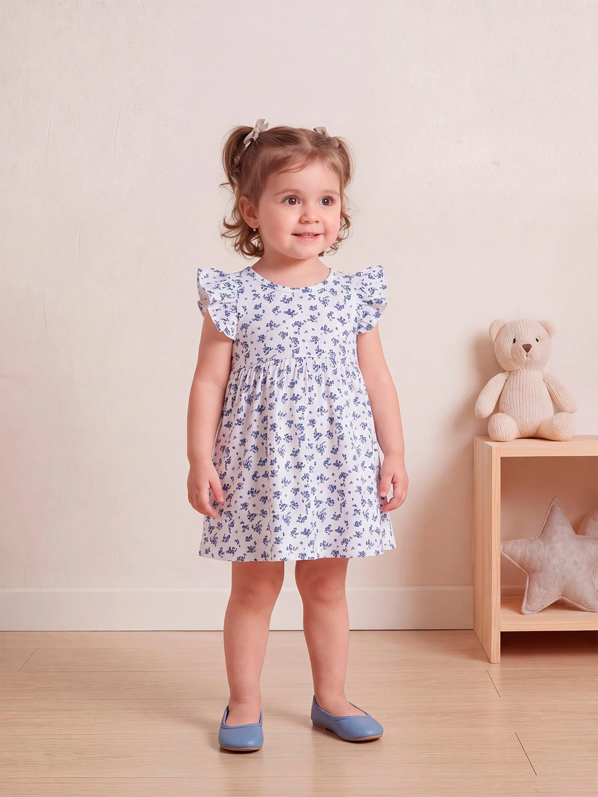 VESTIDO PUNTA ALGODÓN BEBE NIÑA BABY HARVEST - 1
