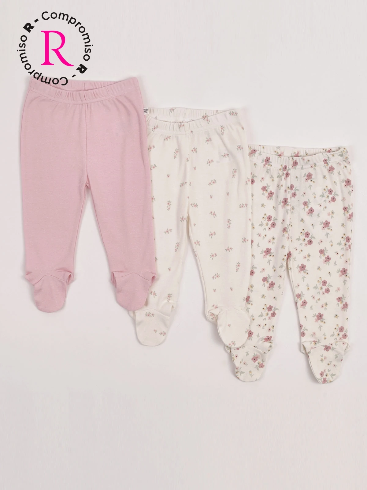 PACK X3 PANTALONES ALGODÓN BEBE NIÑA BABY HARVEST - 1