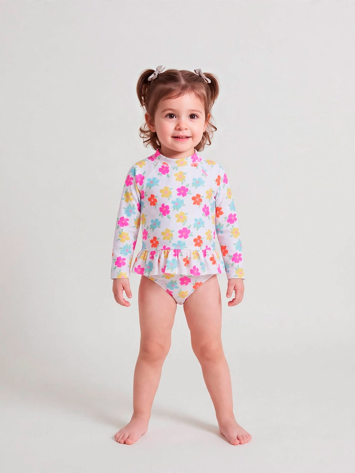 ROPA DE BAÑO ENTERO MANGA LARGA BEBE NIÑA BABY HARVEST - 1