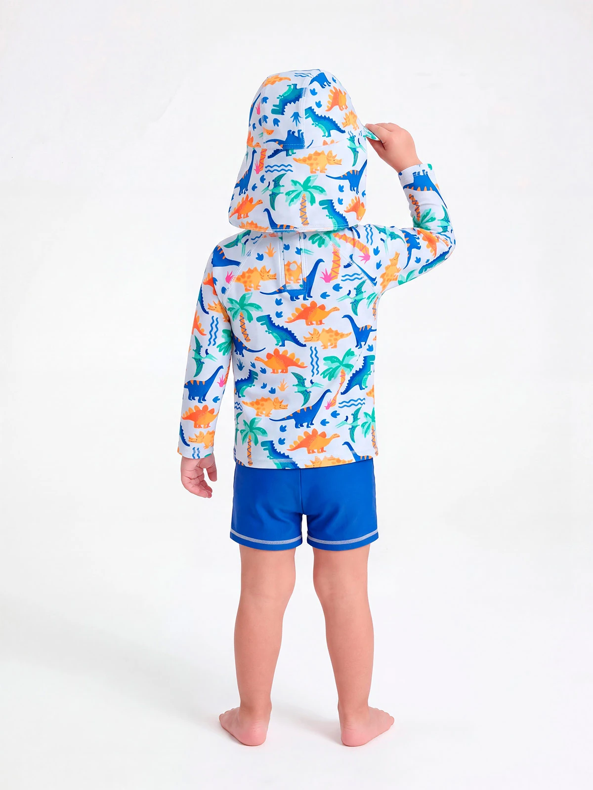 ROPA DE BAÑO 2 PIEZAS MANGA LARGA CON GORRO BEBE NIÑO BABY HARVEST - 2
