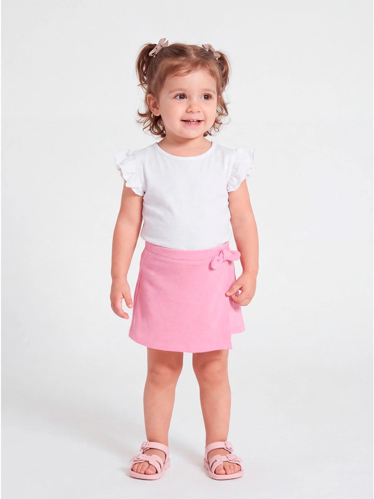 FALDA SHORT BOW ALGODÓN BEBE NIÑA BABY HARVEST - 1