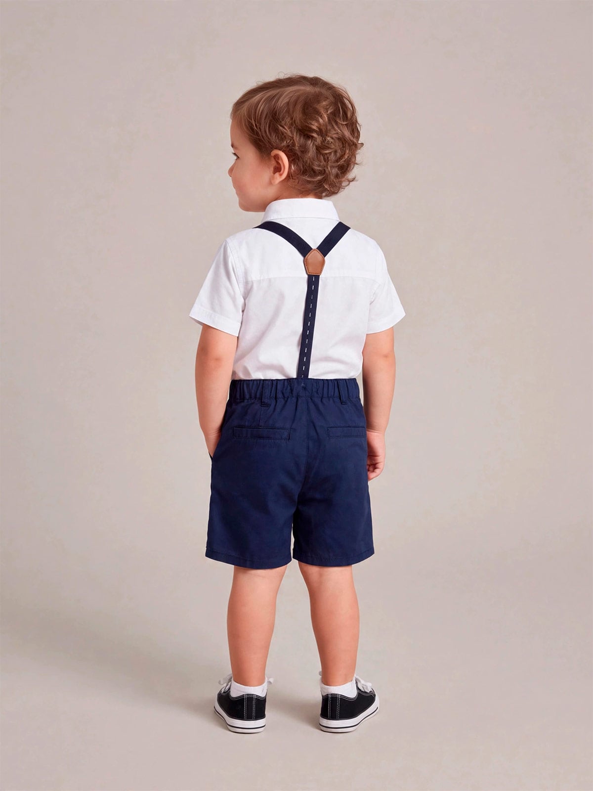 CONJUNTO CAMISA + SHORT + TIRANTES ALGODÓN NIÑO BABY HARVEST - 2