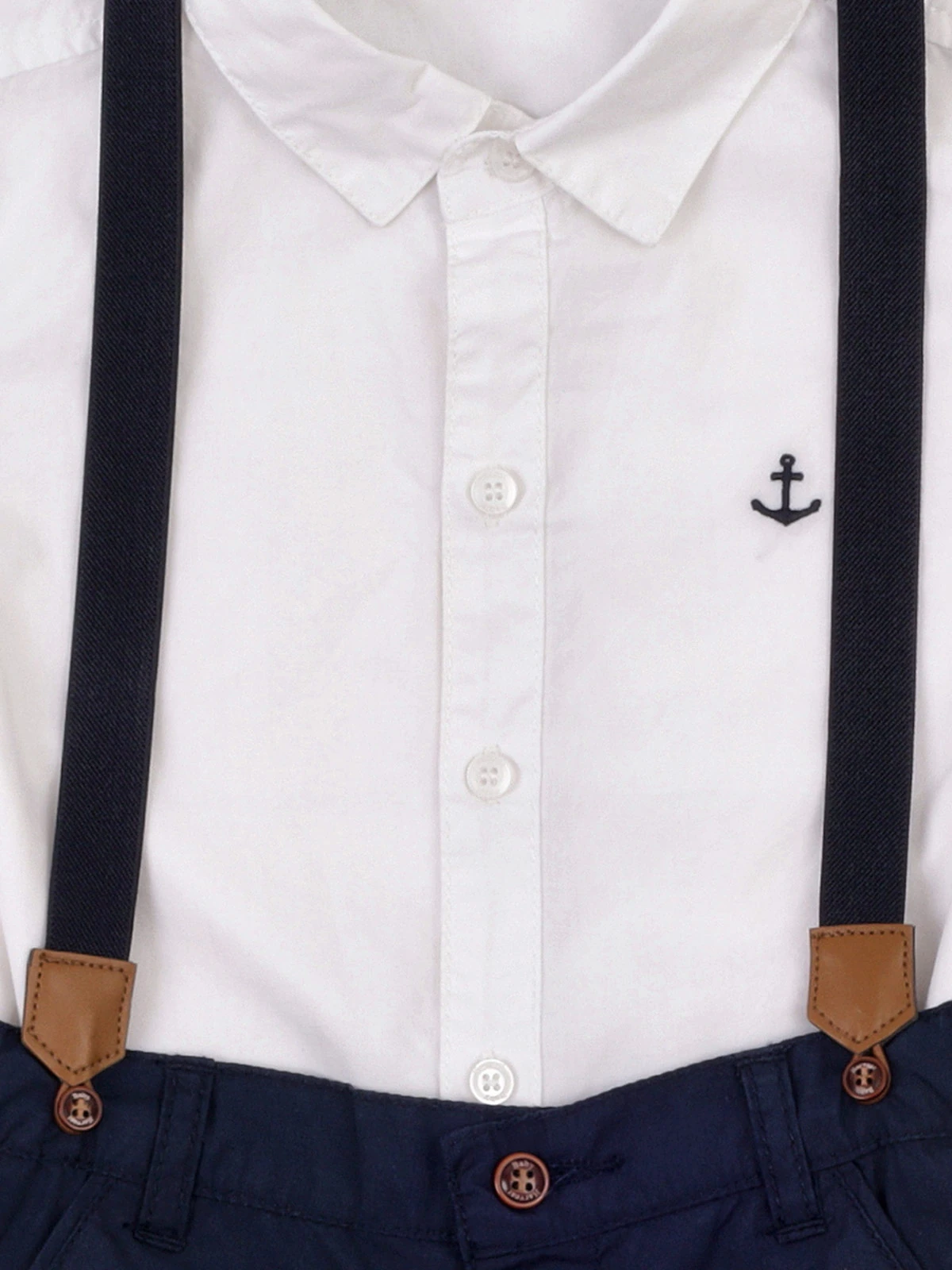 CONJUNTO CAMISA + SHORT + TIRANTES ALGODÓN NIÑO BABY HARVEST - 5
