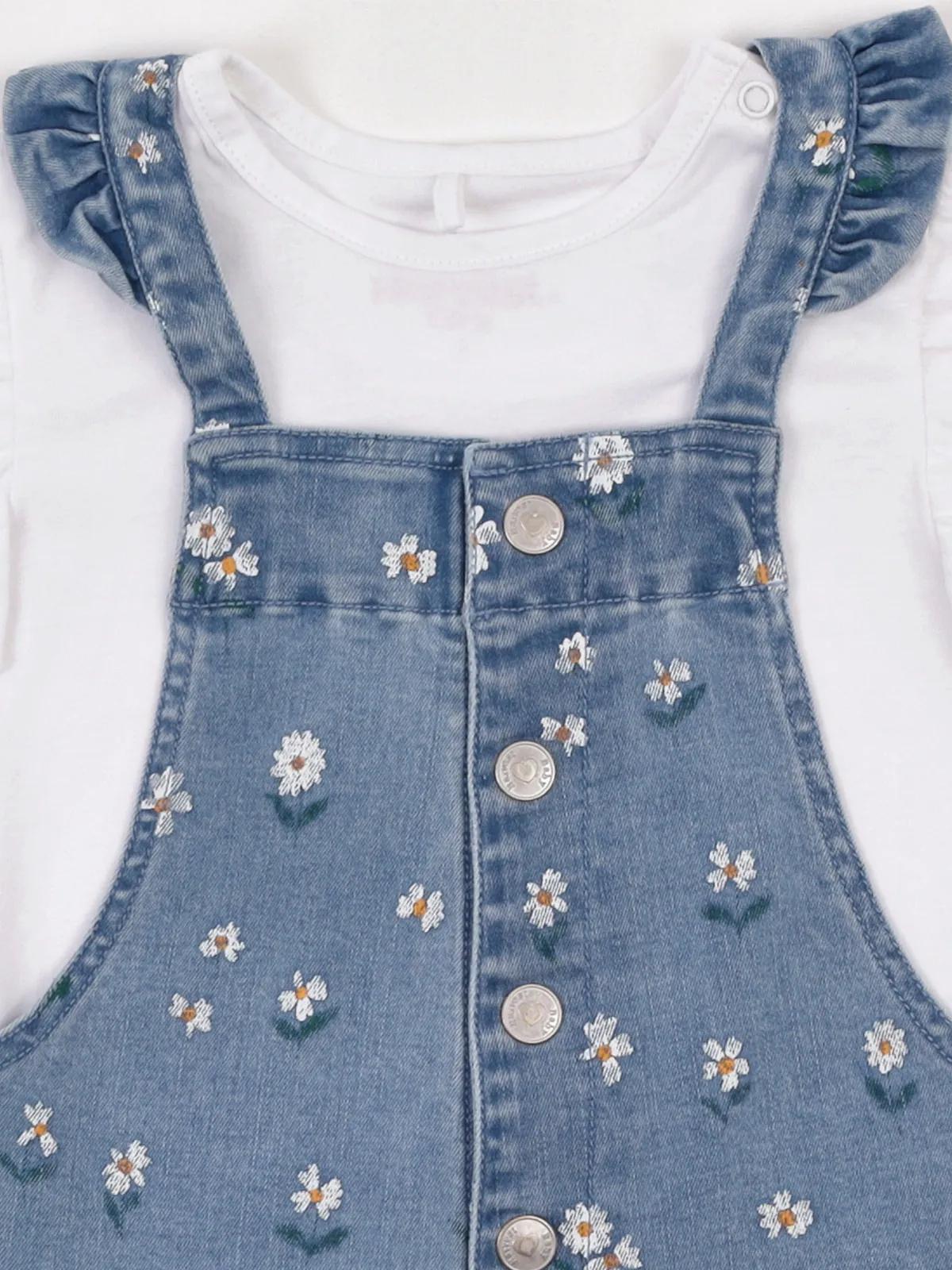 CONJUNTO JARDINERA + POLO ALGODÓN NIÑA BABY HARVEST - 5