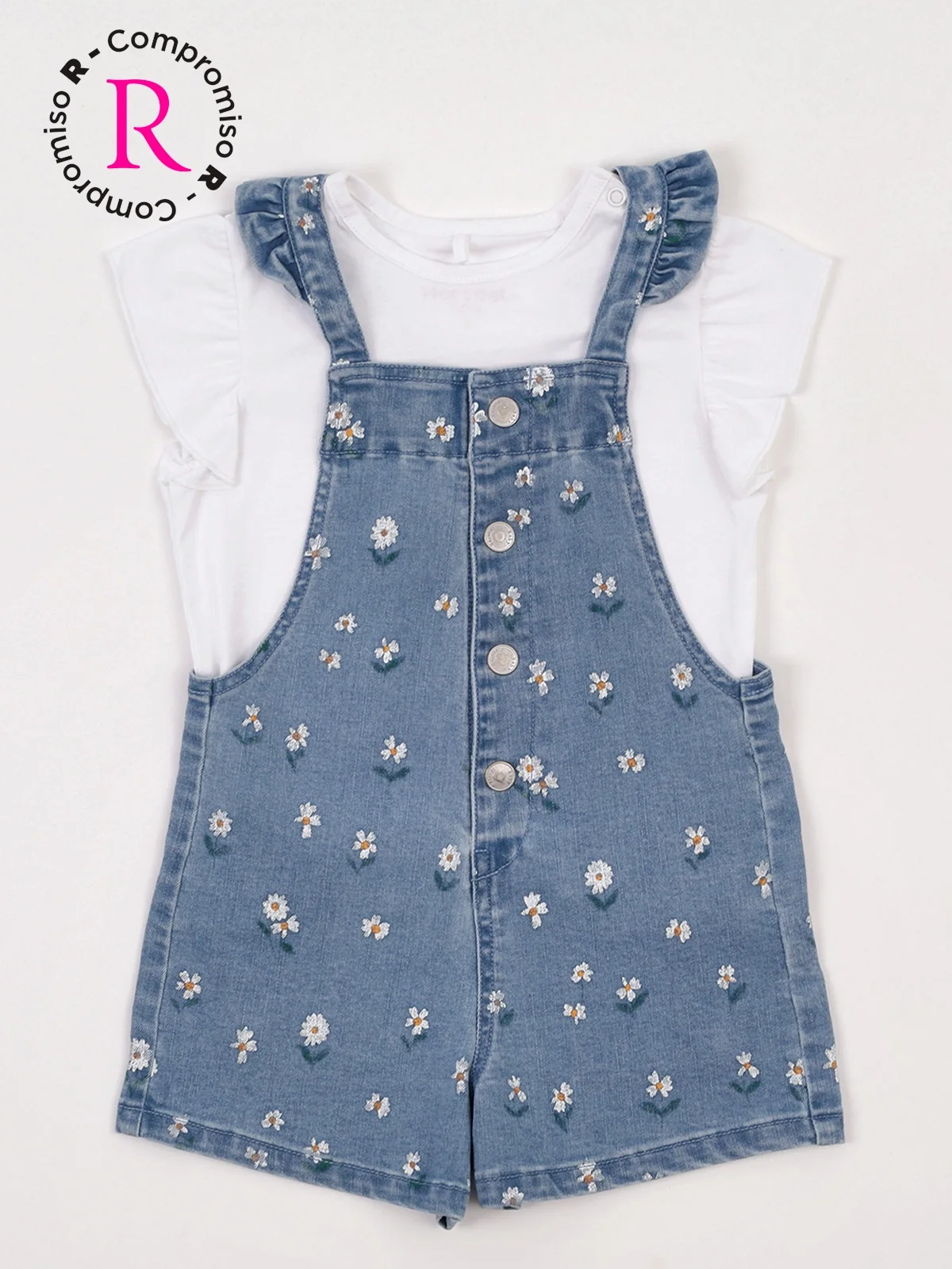 CONJUNTO JARDINERA + POLO ALGODÓN NIÑA BABY HARVEST - 3
