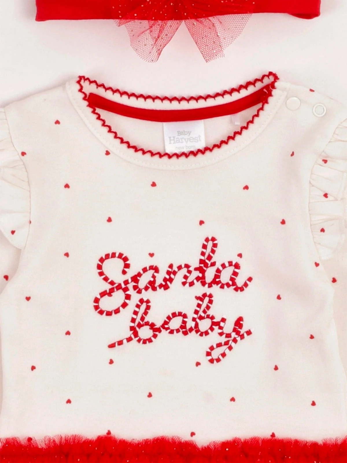 CONJUNTO NAVIDAD BODY + TUL + GORRO BEBE NIÑA BABY HARVEST - 5