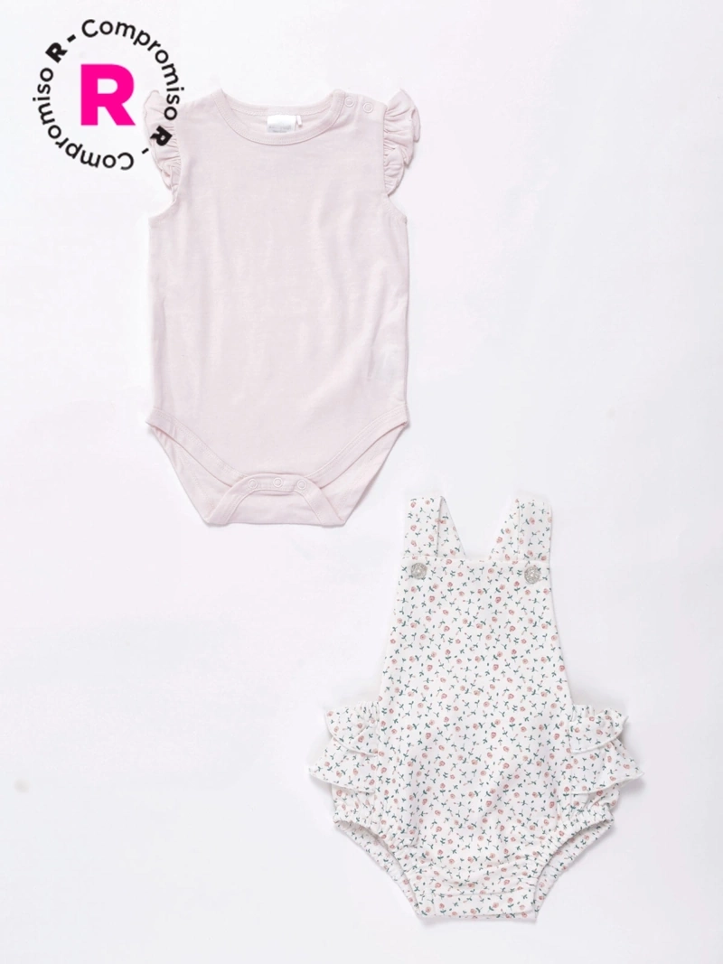 CONJUNTO BODY + JARDINERA ALGODÓN NIÑA BABY HARVEST - 1