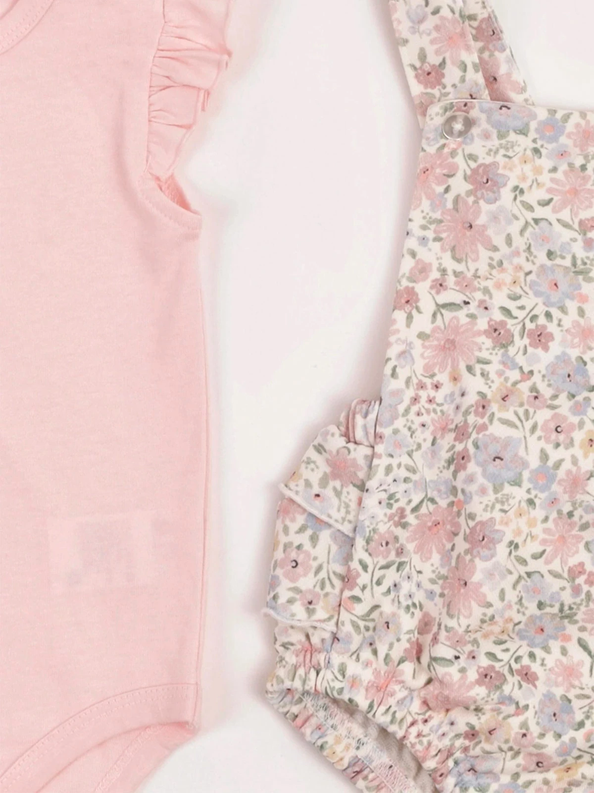 CONJUNTO RANITA BODY ALGODÓN + JARDINERA BEBE NIÑA BABY HARVEST - 5