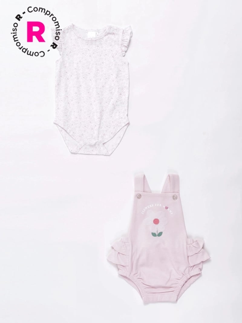 CONJUNTO BODY + JARDINERA ALGODÓN NIÑA BABY HARVEST - 1