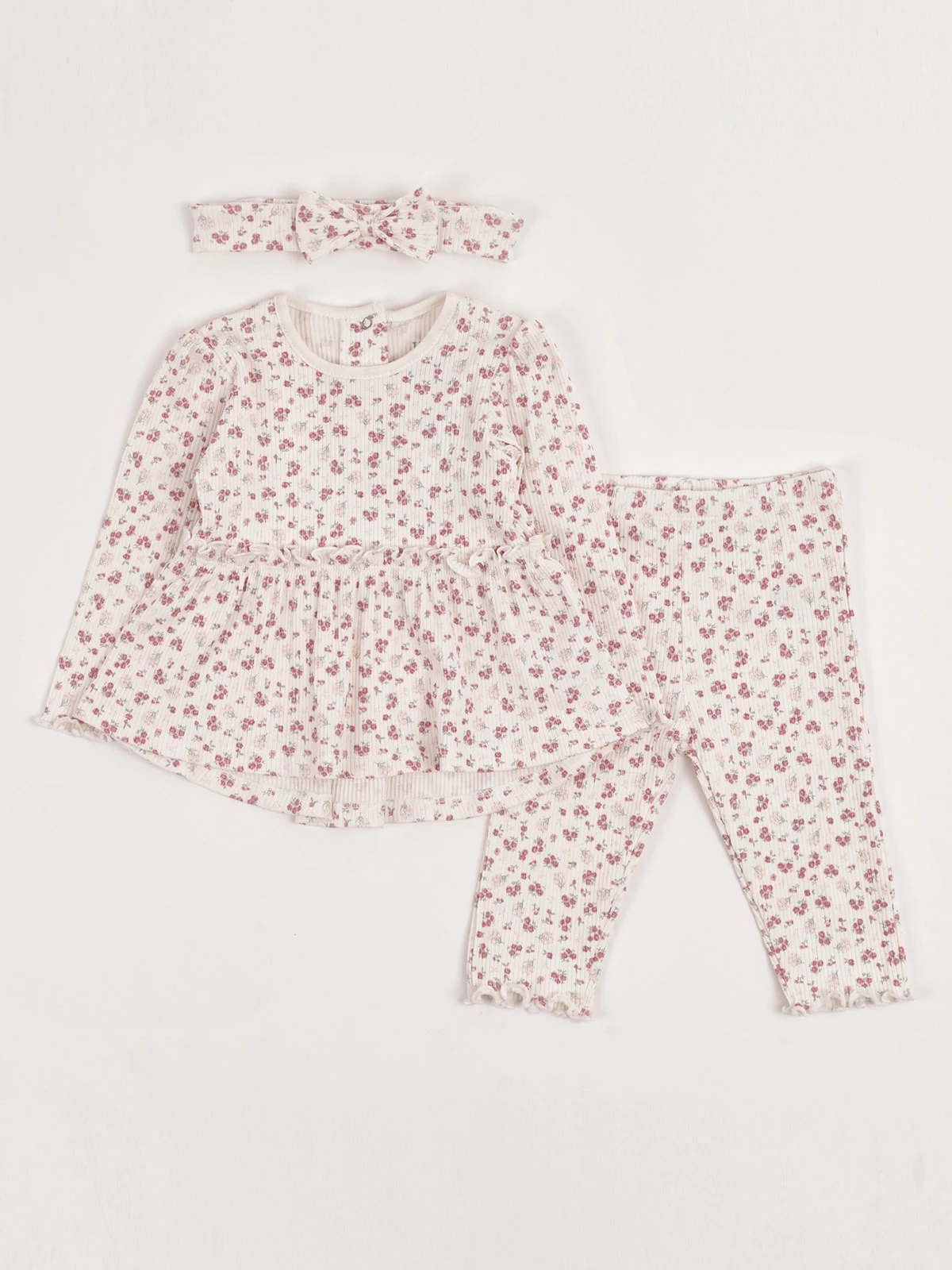 CONJUNTO BLUSA + PANTALÓN ALGODÓN NIÑA BABY HARVEST - 1