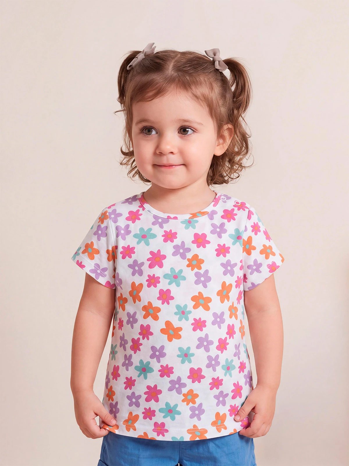 POLO MAXIPRINT MANGA CORTA ALGODÓN BEBE NIÑA BABY HARVEST - 1