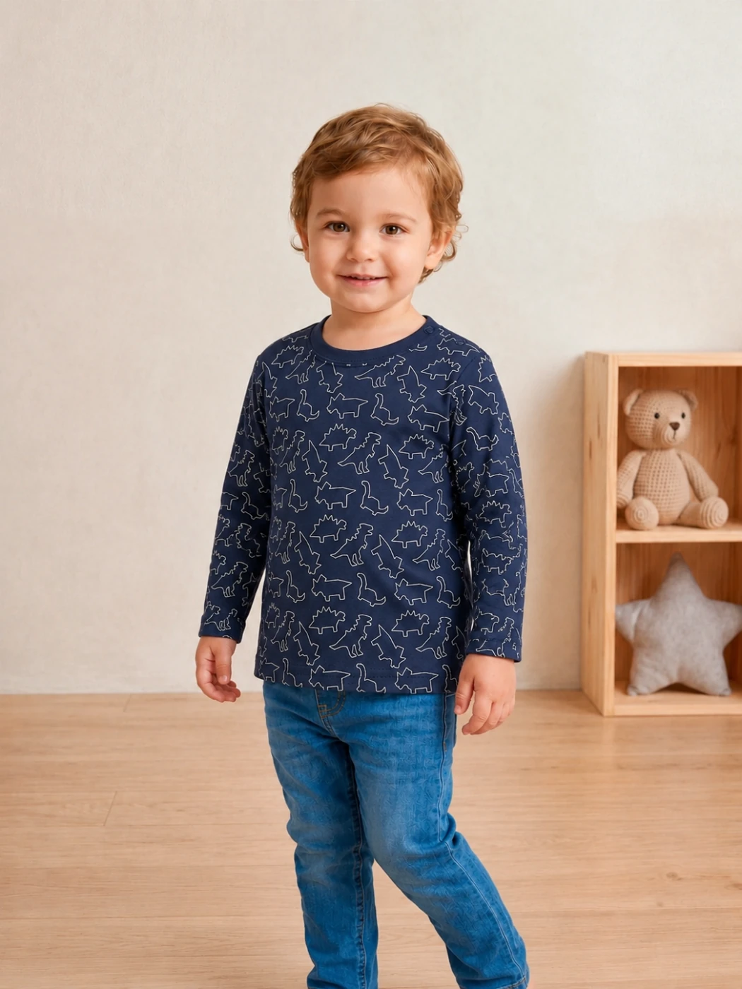 POLO FULL PRINT MANGA LARGA ALGODÓN BEBÉ NIÑO BABY HARVEST - 1