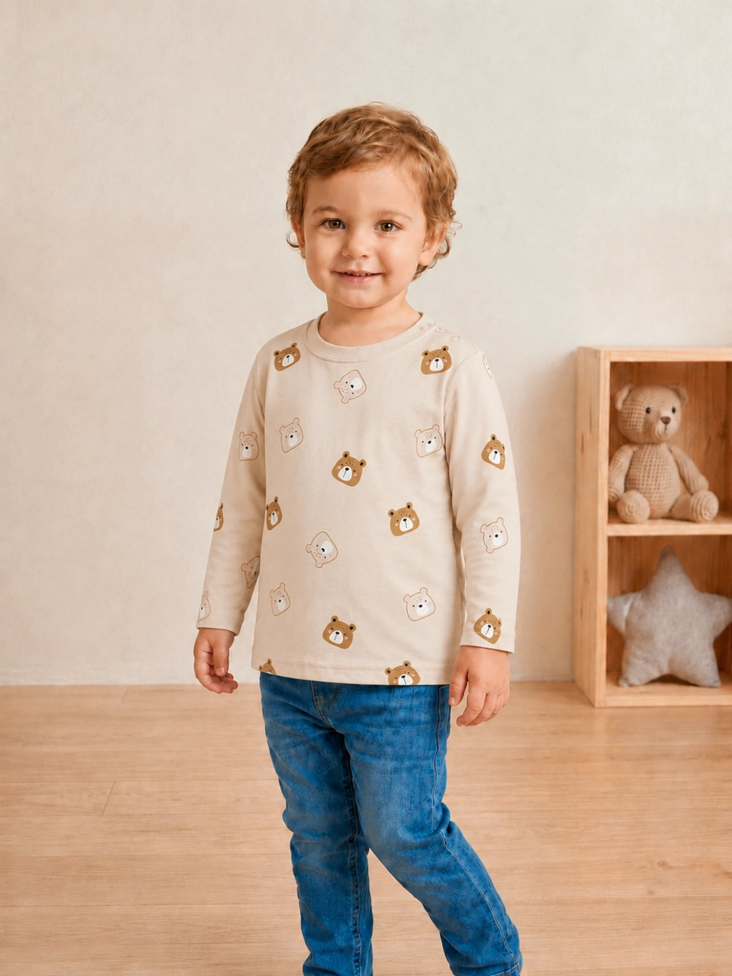POLO FULL PRINT MANGA LARGA ALGODÓN BEBÉ NIÑO BABY HARVEST - 1