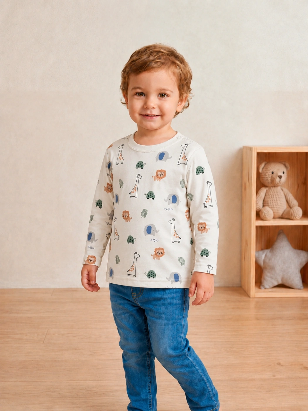 POLO FULL PRINT MANGA LARGA ALGODÓN BEBÉ NIÑO BABY HARVEST - 1