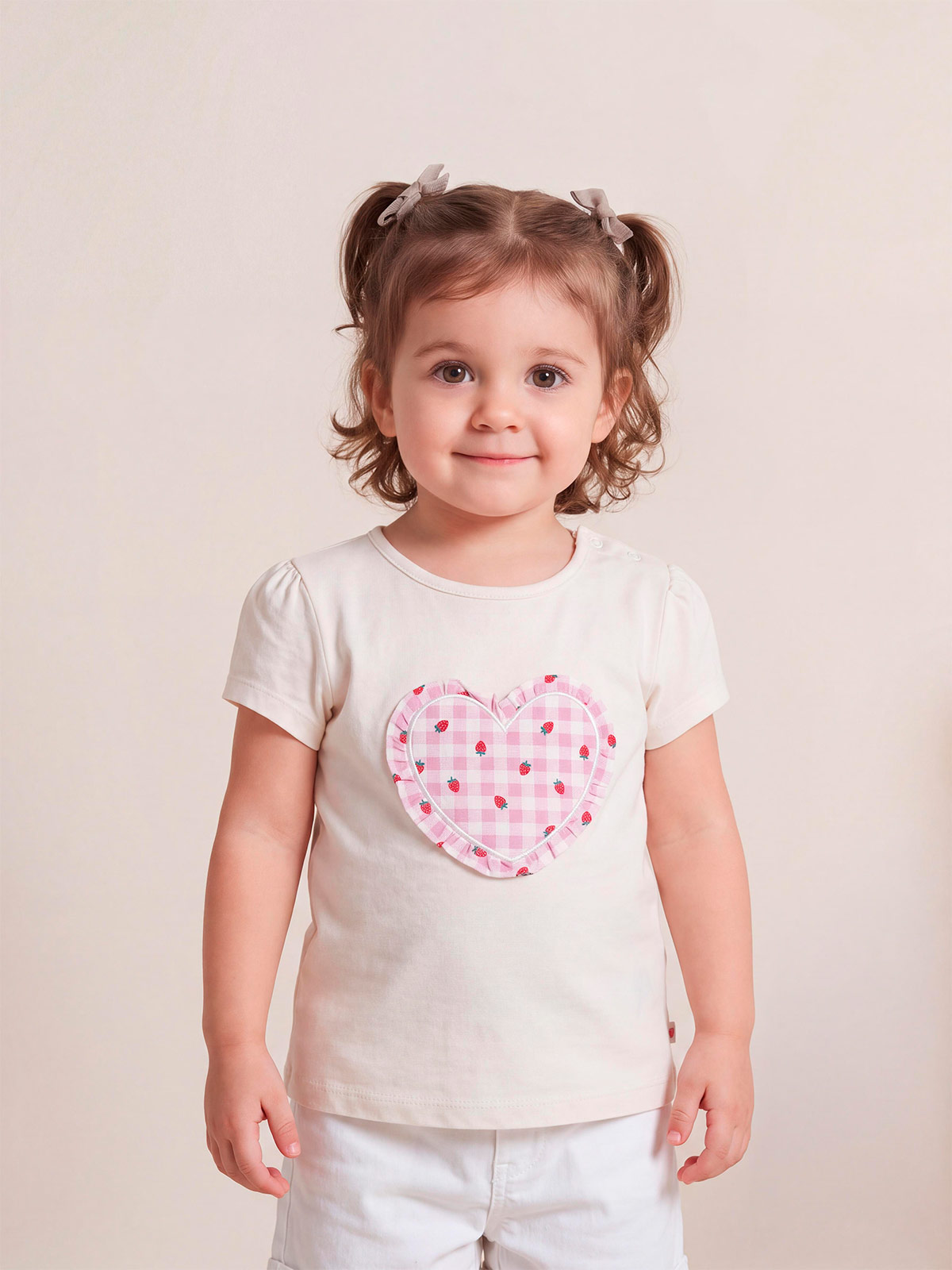 POLO HEART MANGA CORTA ALGODÓN BEBE NIÑA BABY HARVEST - 1