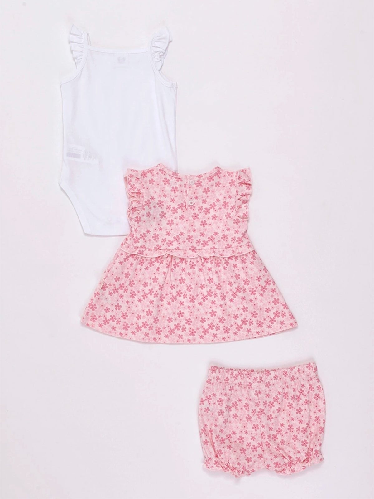 CONJUNTO BODY ALGODÓN + BLUSA + SHORT BEBE NIÑA BABY HARVEST - 2