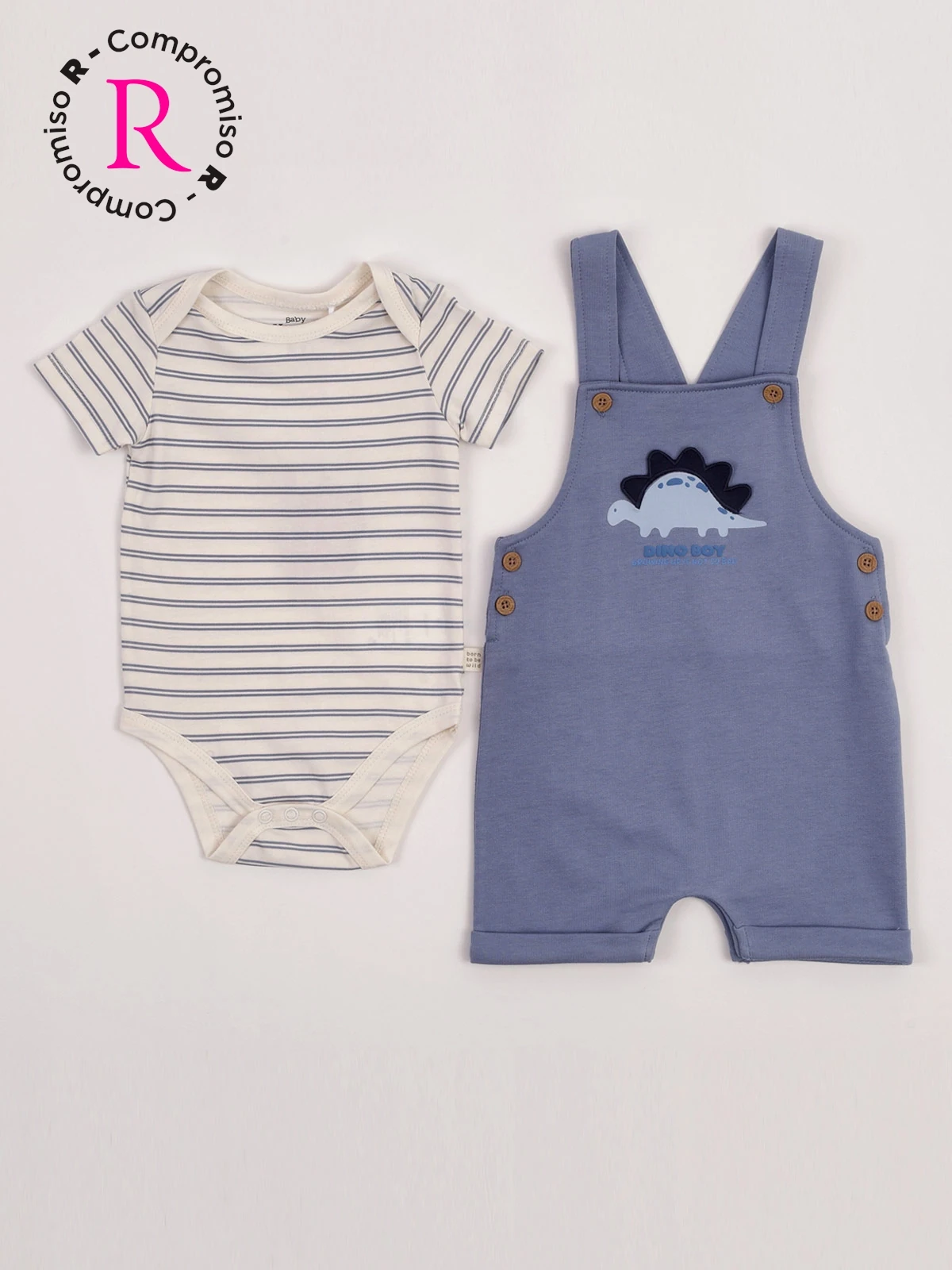 CONJUNTO BODY ALGODÓN + JARDINERA BEBE NIÑO BABY HARVEST - 3