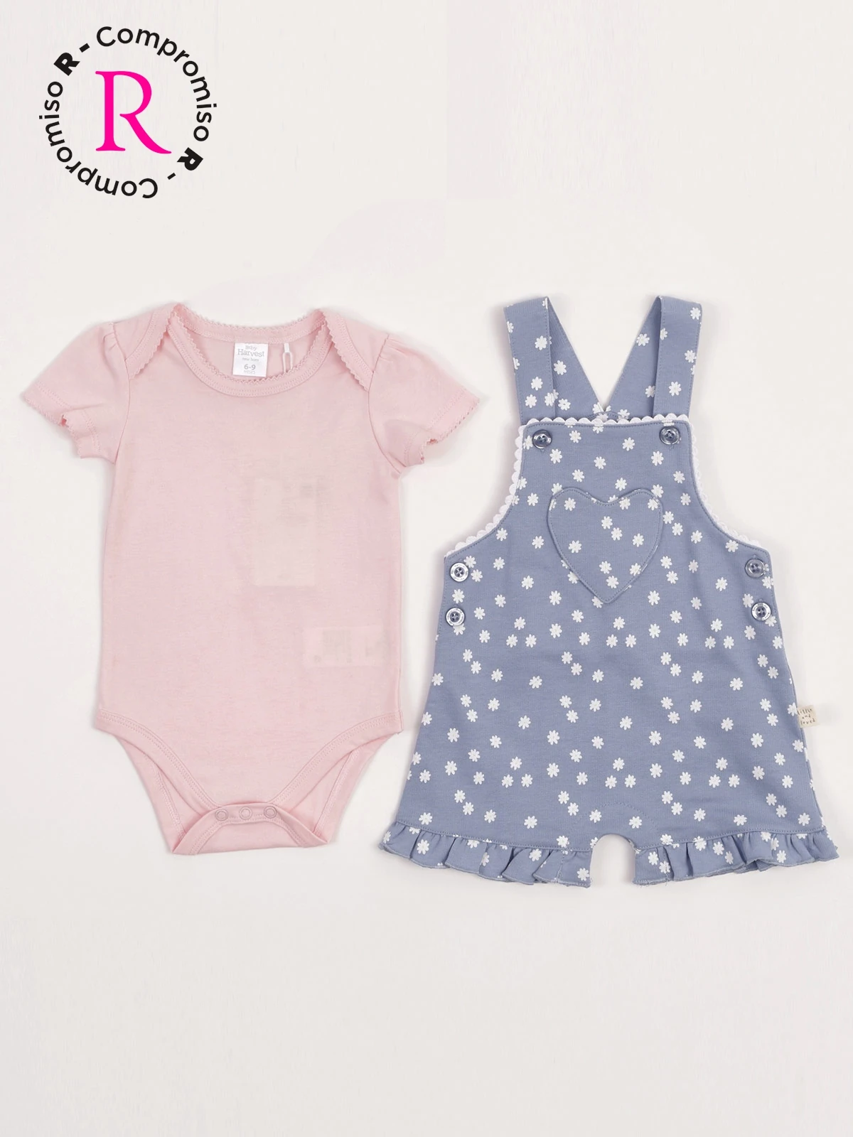 CONJUNTO BODY ALGODÓN + JARDINERA BEBE NIÑA BABY HARVEST - 3