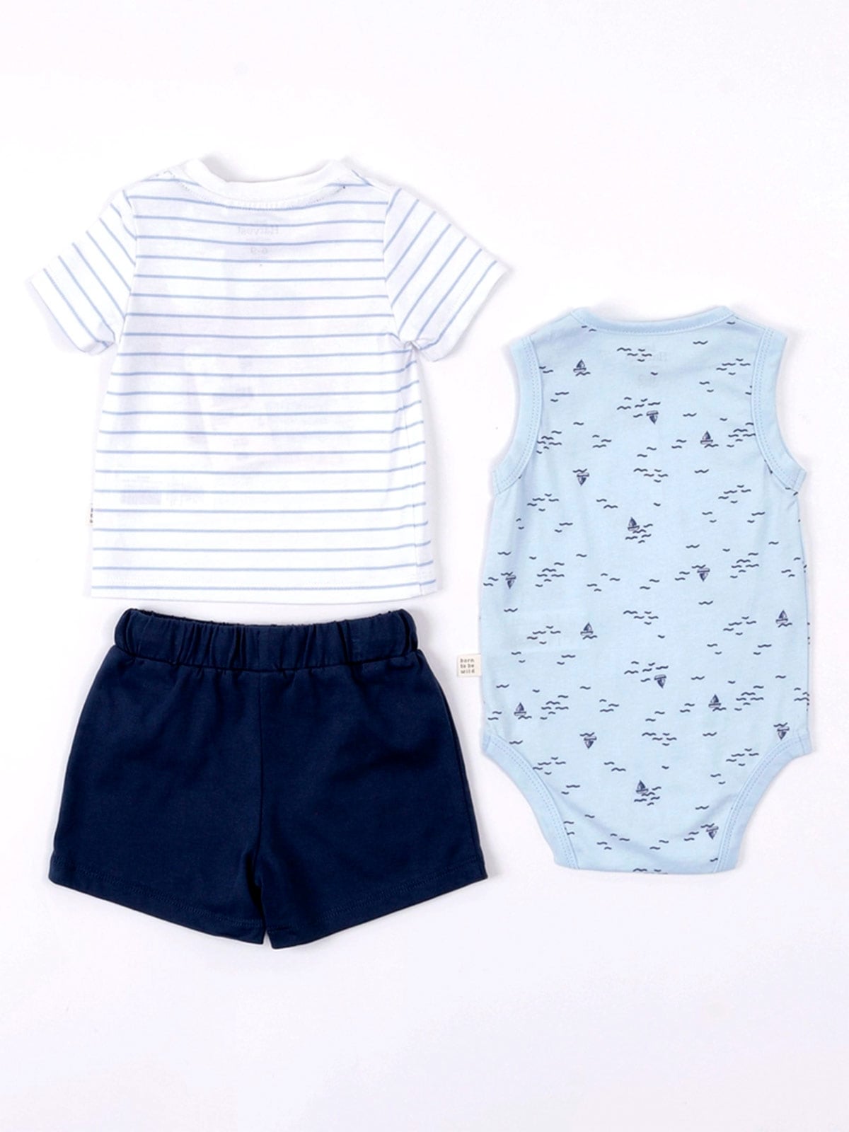 CONJUNTO BODY ALGODÓN + POLO + SHORT BEBE NIÑO BABY HARVEST - 2