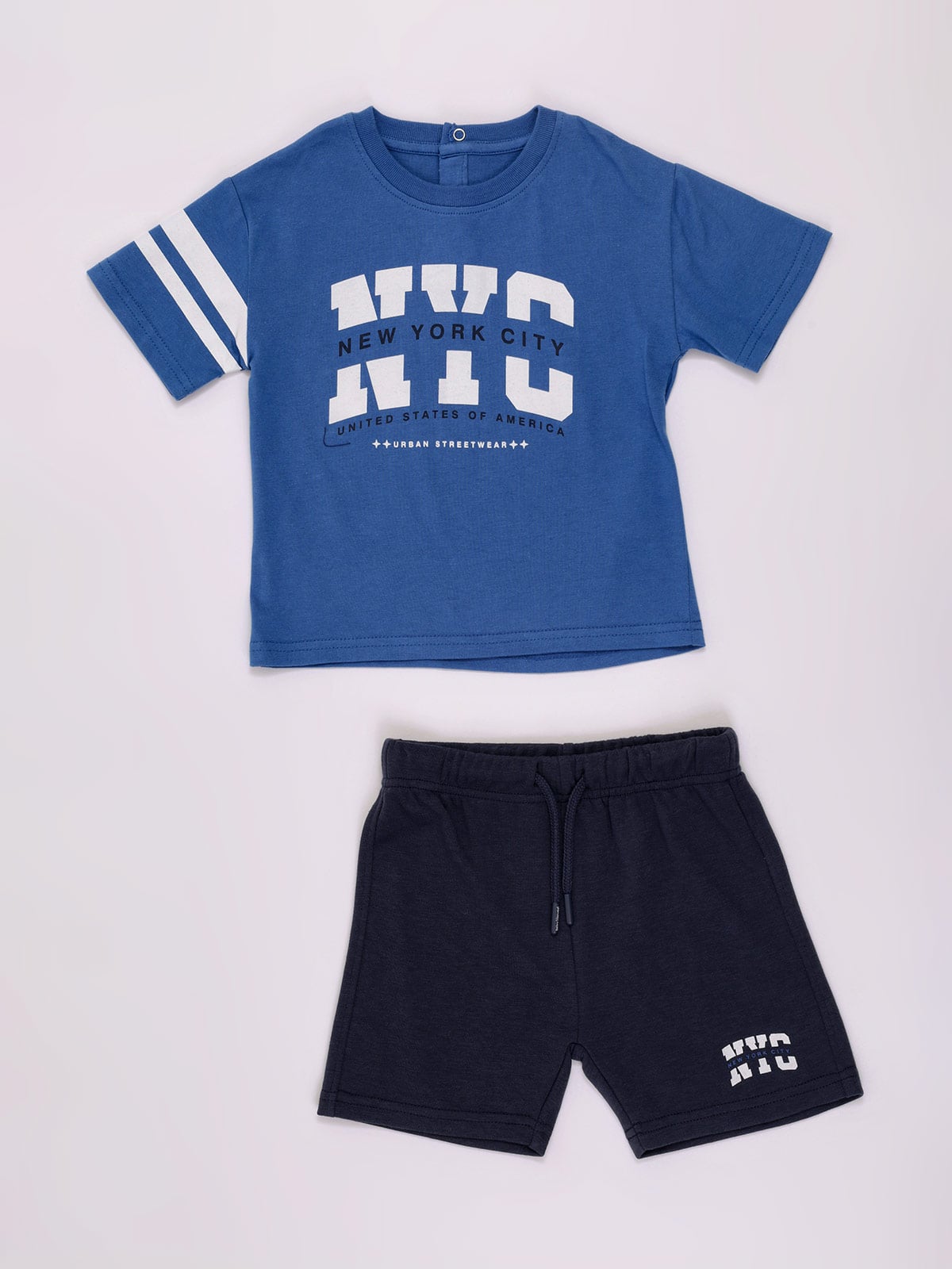 CONJUNTO CITY POLO MANGA CORTA ALGODÓN + SHORT FRENCH BEBE NIÑO BABY HARVEST - 1