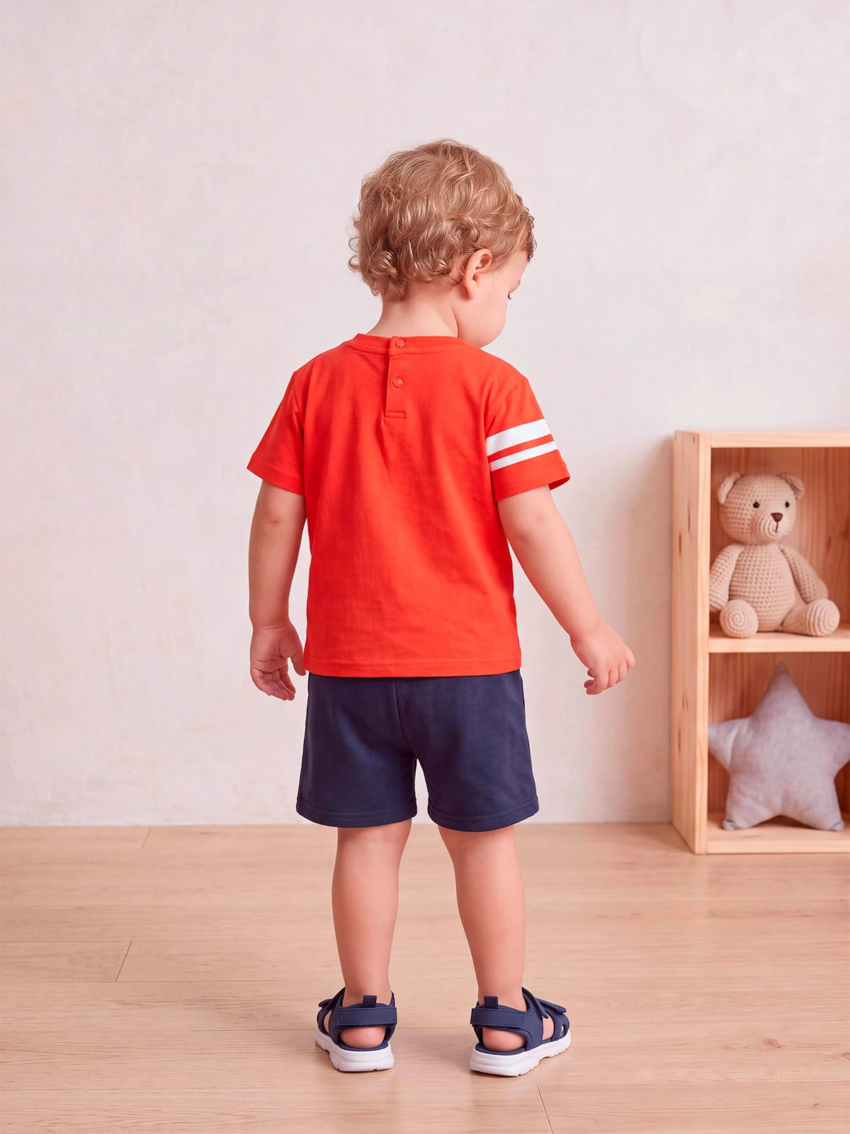CONJUNTO CITY POLO MANGA CORTA ALGODÓN + SHORT FRENCH BEBE NIÑO BABY HARVEST - 2
