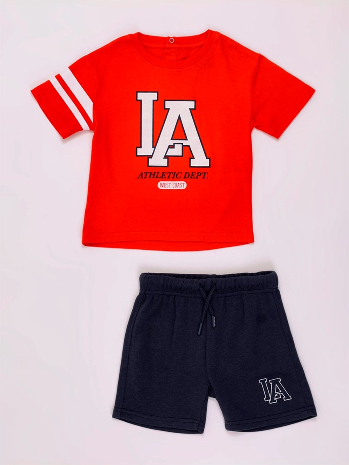 CONJUNTO CITY POLO MANGA CORTA ALGODÓN + SHORT FRENCH BEBE NIÑO BABY HARVEST - 3