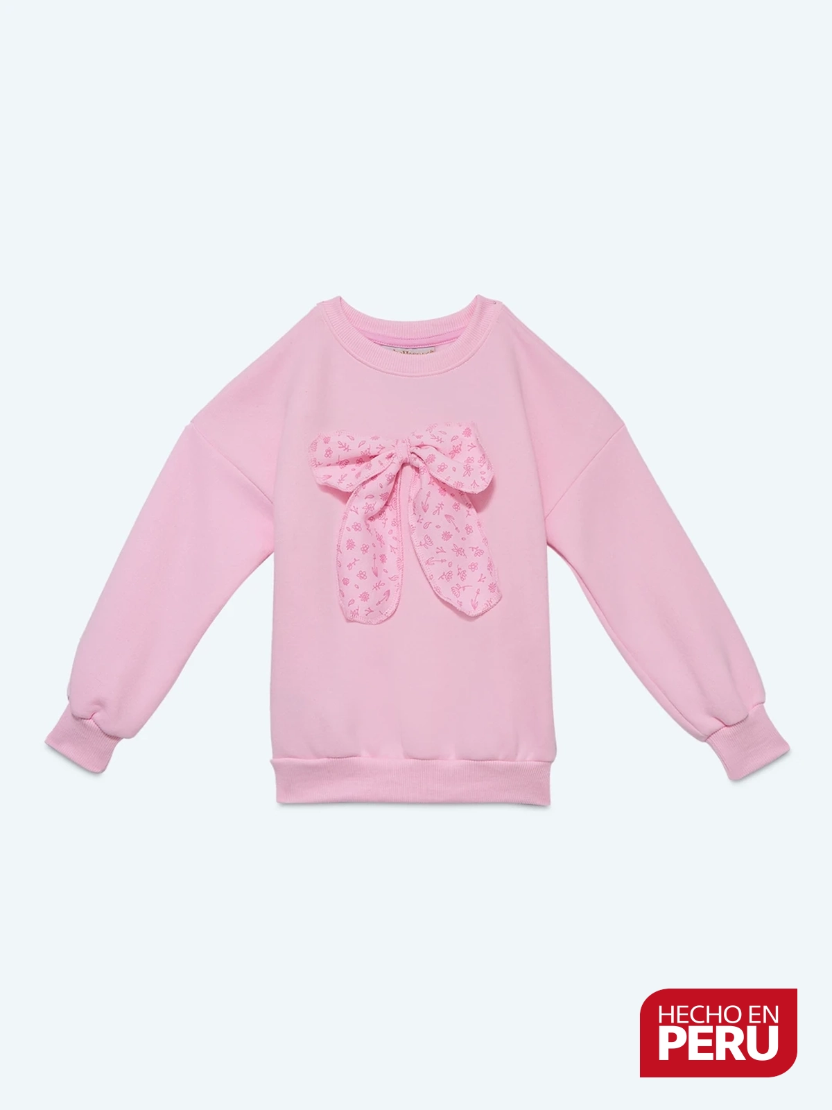 POLERA APLICACIÓN LAZO FRANELA BEBE NIÑA BABY HARVEST - 1