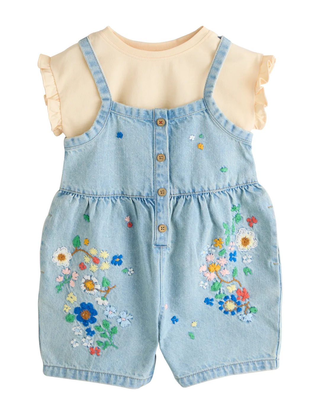 CONJUNTO JARDINERA + POLO MANGA CORTA NIÑA NEXT - 1