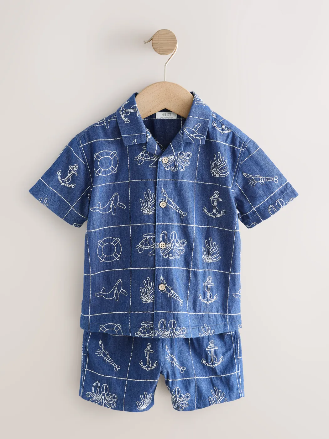 CONJUNTO CAMISA + SHORT ALGODÓN NIÑO NEXT - 1