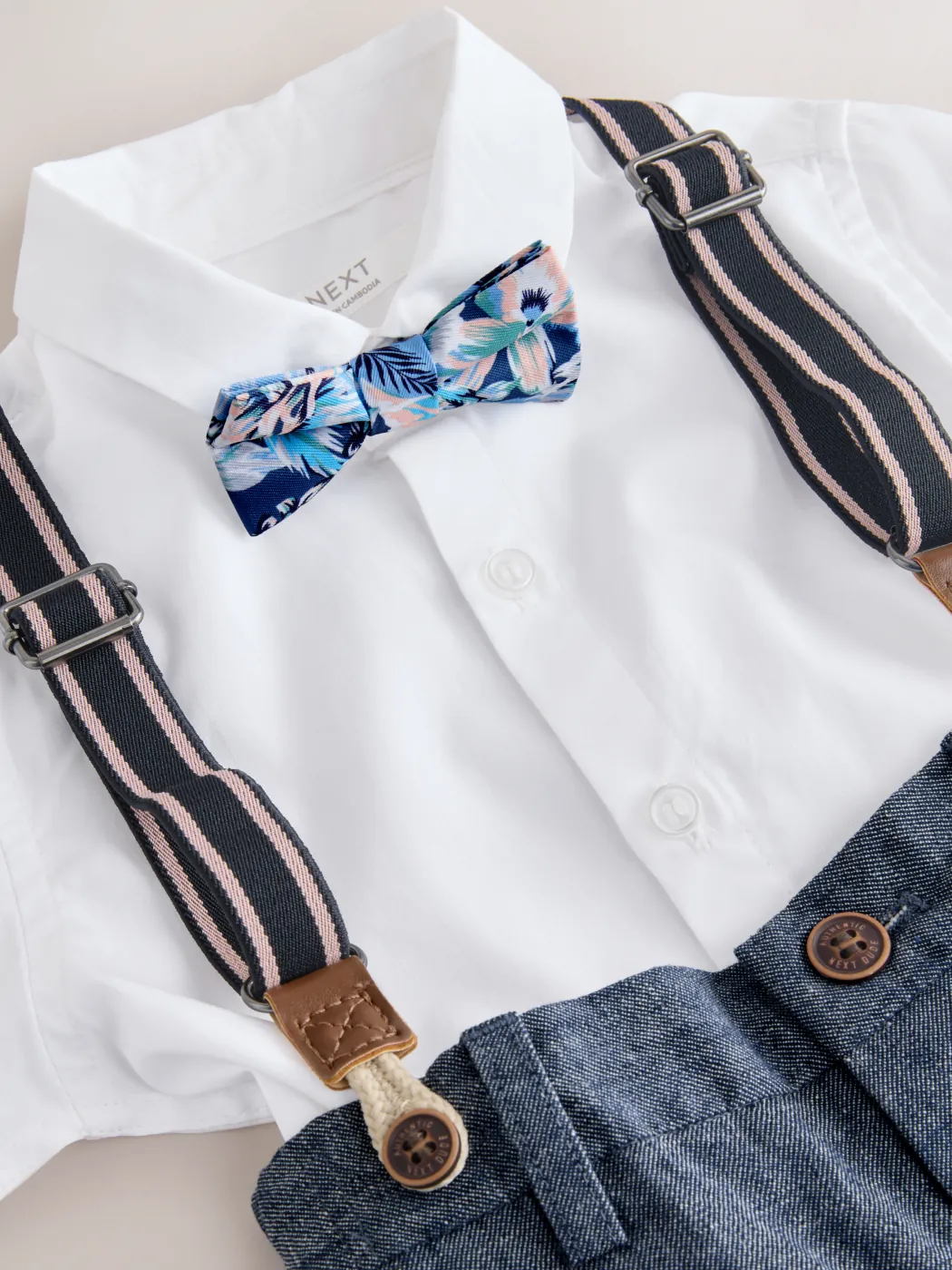 CONJUNTO CAMISA + CORBATÍN + TIRANTES + SHORT ALGODÓN NIÑO NEXT - 3