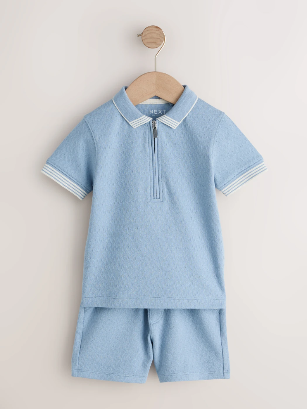 CONJUNTO POLO PIQUÉ + SHORT ALGODÓN NIÑO NEXT - 1