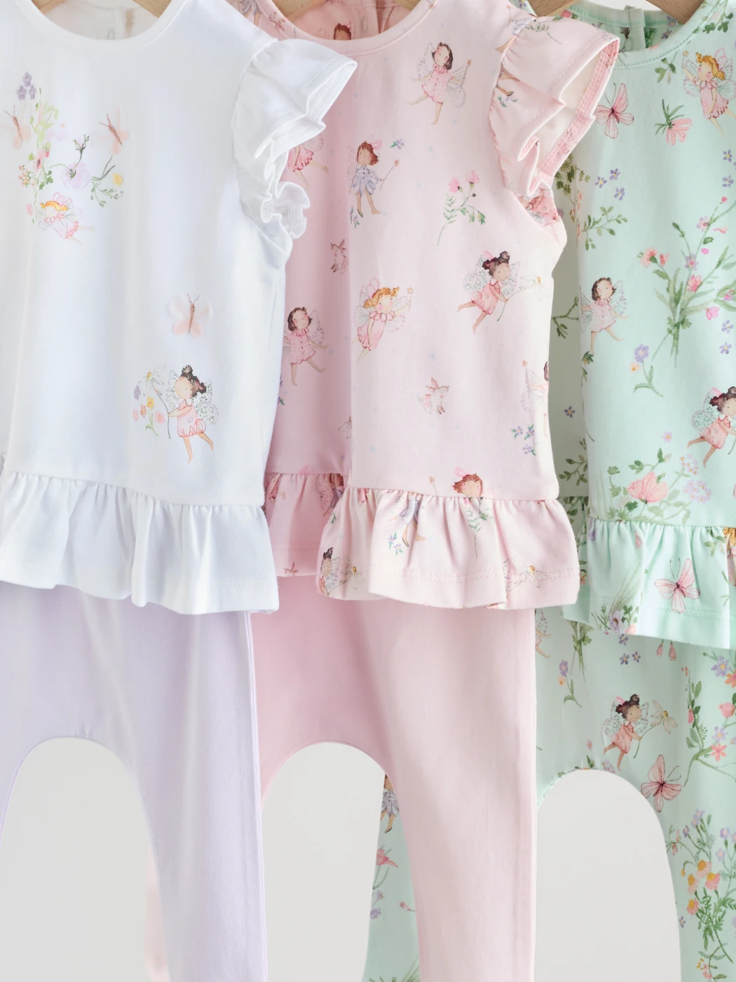 PACK X3 CONJUNTO POLO MANGA CORTA + LEGGINGS ALGODÓN NIÑA NEXT - 3
