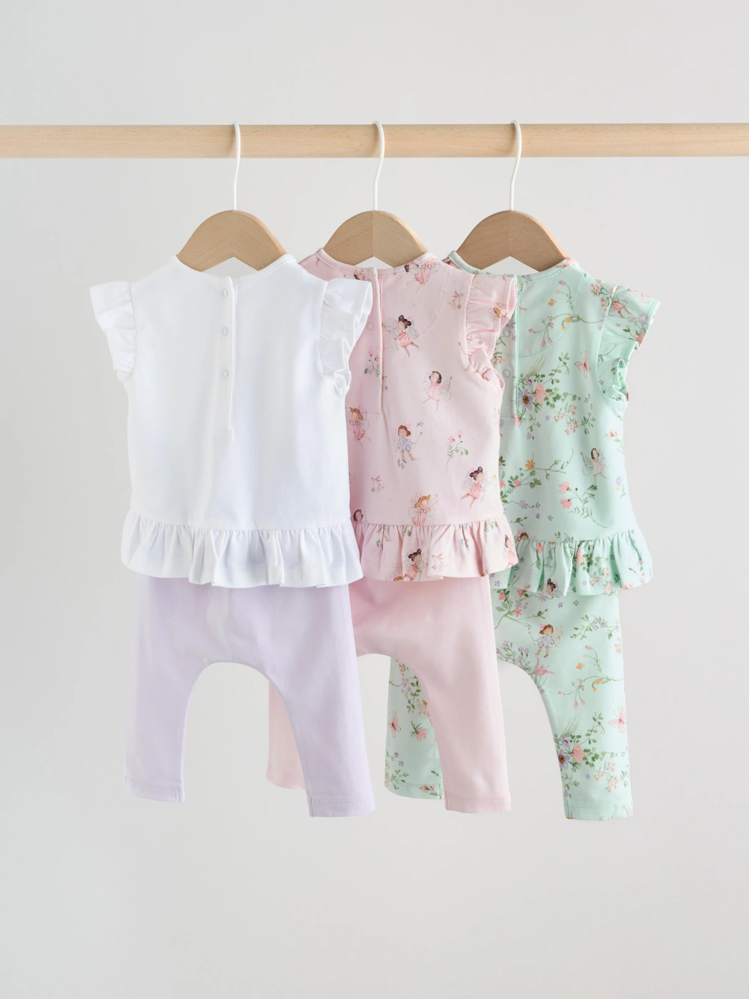 PACK X3 CONJUNTO POLO MANGA CORTA + LEGGINGS ALGODÓN NIÑA NEXT - 2