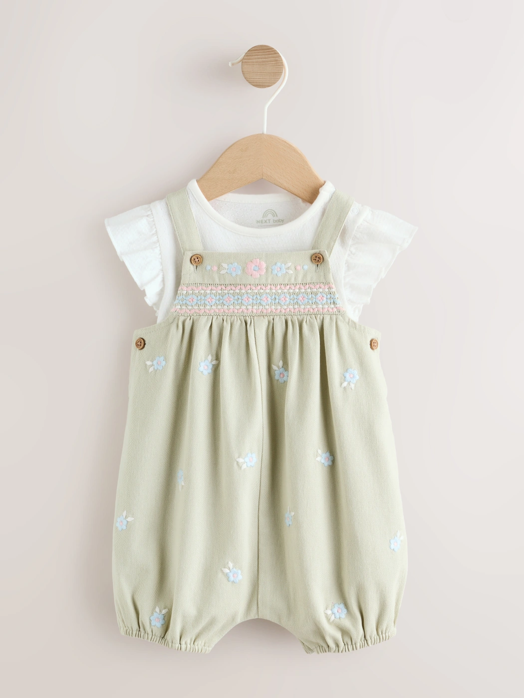 CONJUNTO JARDINERA + BODY MANGA CORTA NIÑA NEXT - 1