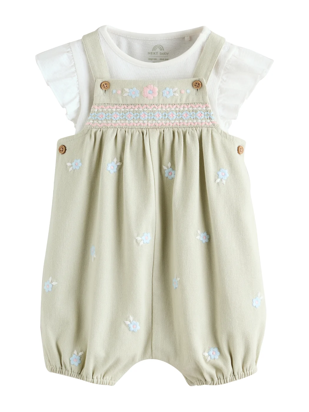 CONJUNTO JARDINERA + BODY MANGA CORTA NIÑA NEXT - 5
