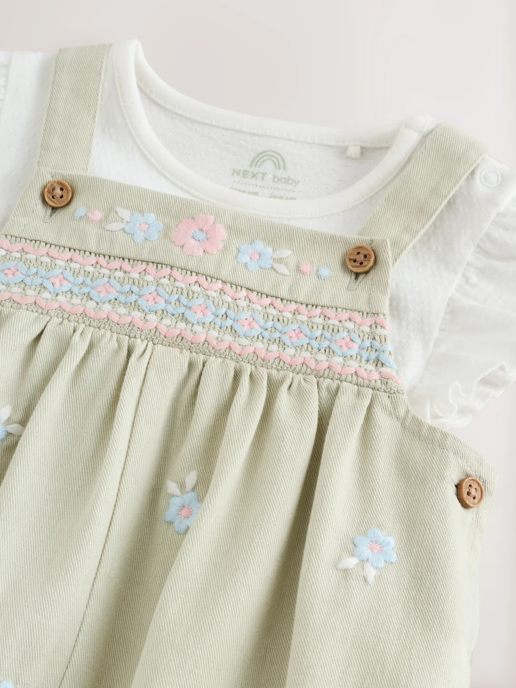CONJUNTO JARDINERA + BODY MANGA CORTA NIÑA NEXT - 3