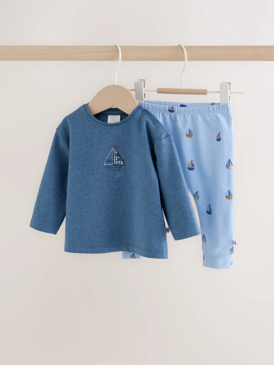 CONJUNTO POLO MANGA LARGA + LEGGING ALGODÓN NIÑO NEXT - 1