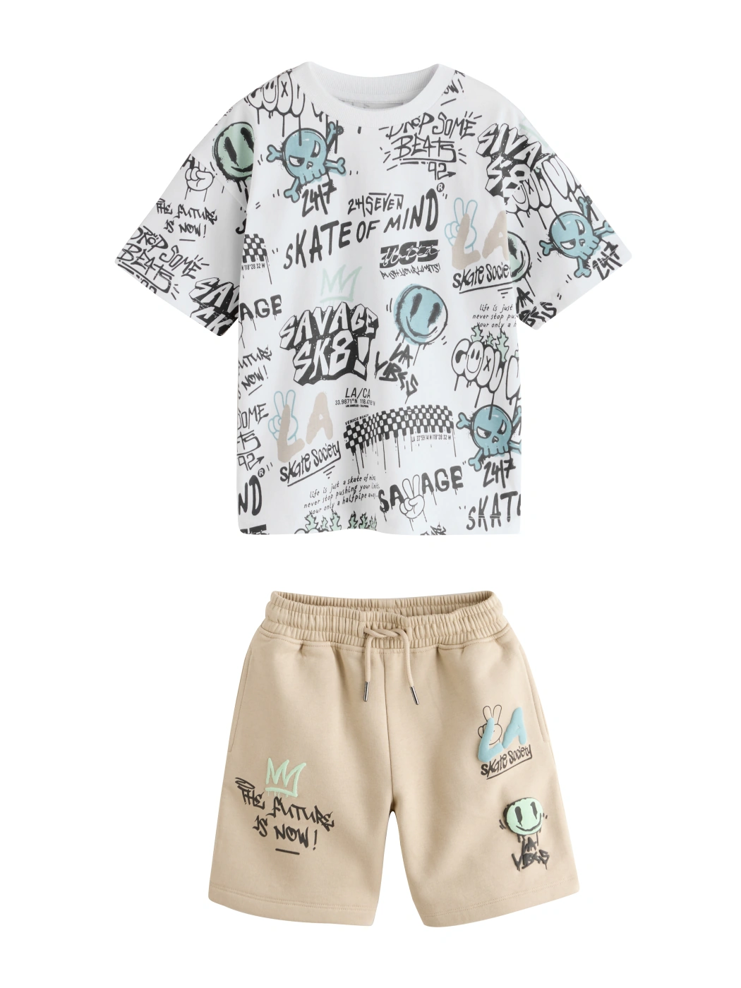 CONJUNTO POLO MANGA CORTA + SHORT ALGODÓN NIÑO NEXT - 5
