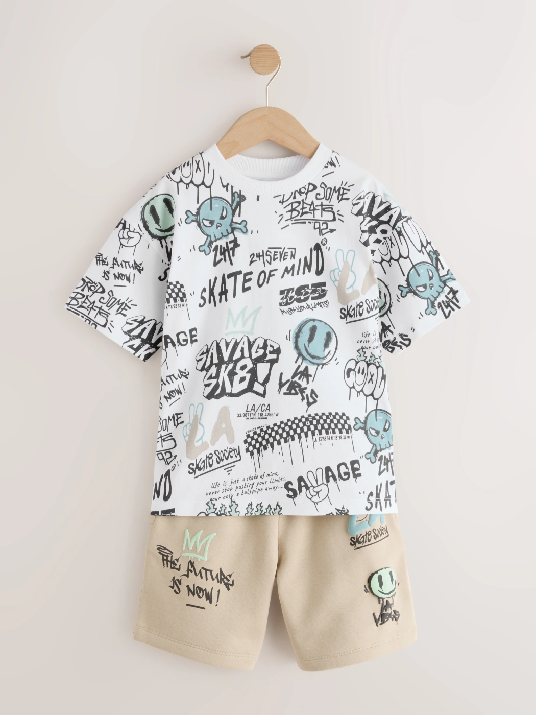 CONJUNTO POLO MANGA CORTA + SHORT ALGODÓN NIÑO NEXT - 1