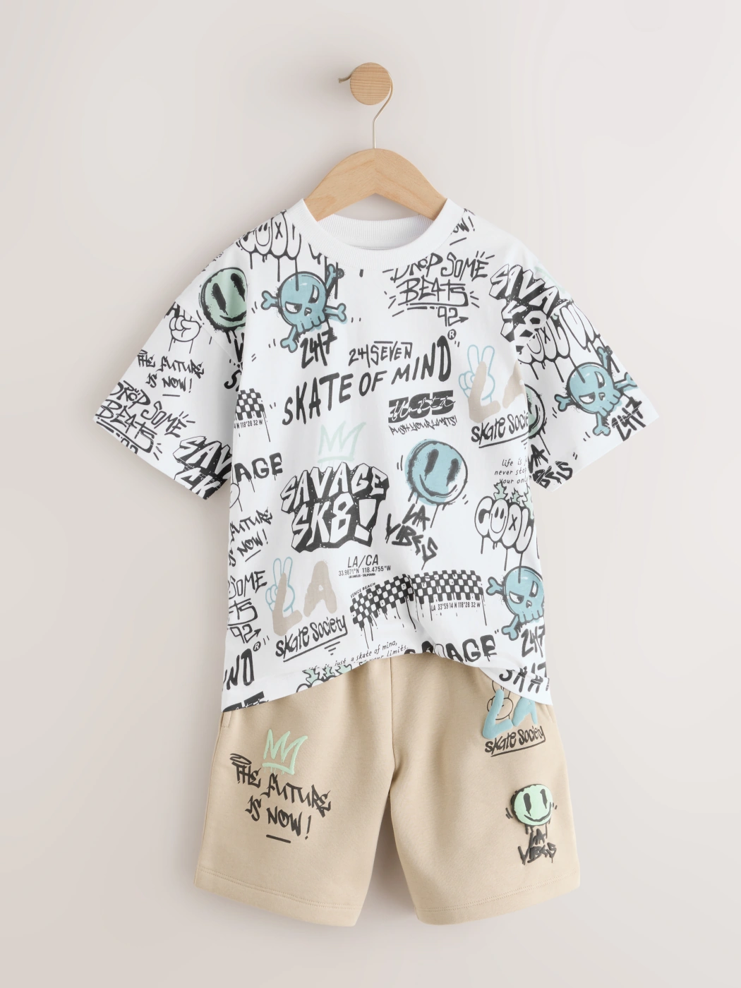 CONJUNTO POLO MANGA CORTA + SHORT ALGODÓN NIÑO NEXT - 2