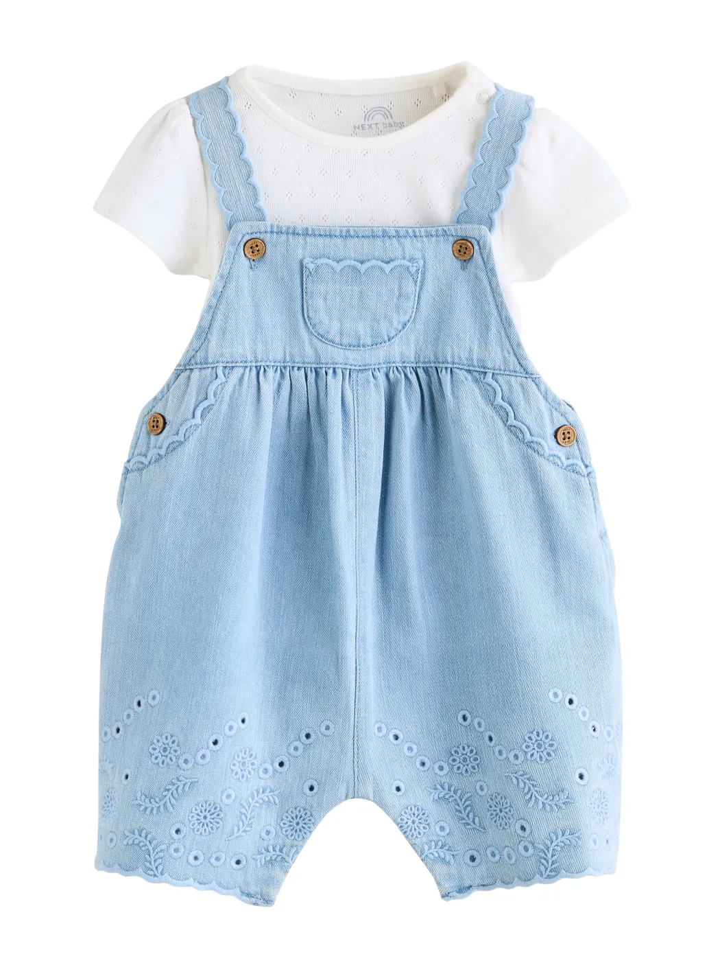 CONJUNTO JARDINERA + BODY NIÑA NEXT - 8