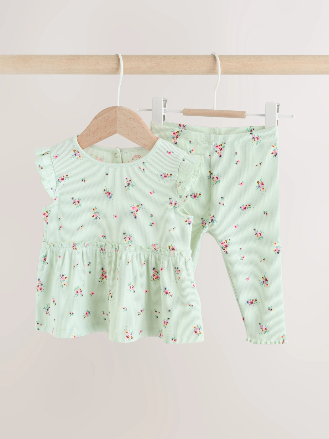 CONJUNTO BLUSA MANGA CORTA + PANTALÓN ALGODÓN NIÑA NEXT - 1