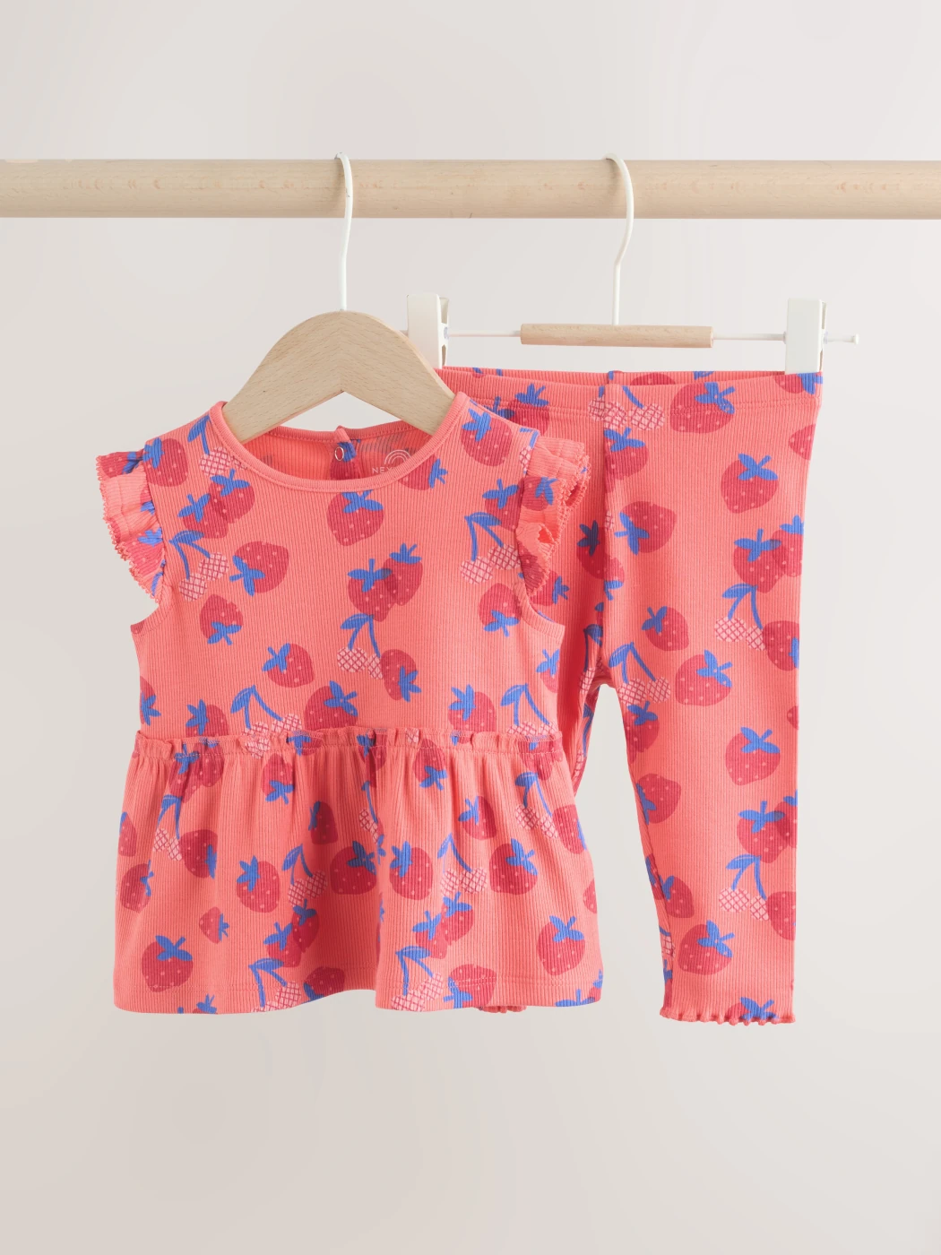 CONJUNTO BLUSA MANGA CORTA + PANTALÓN ALGODÓN NIÑA NEXT - 1
