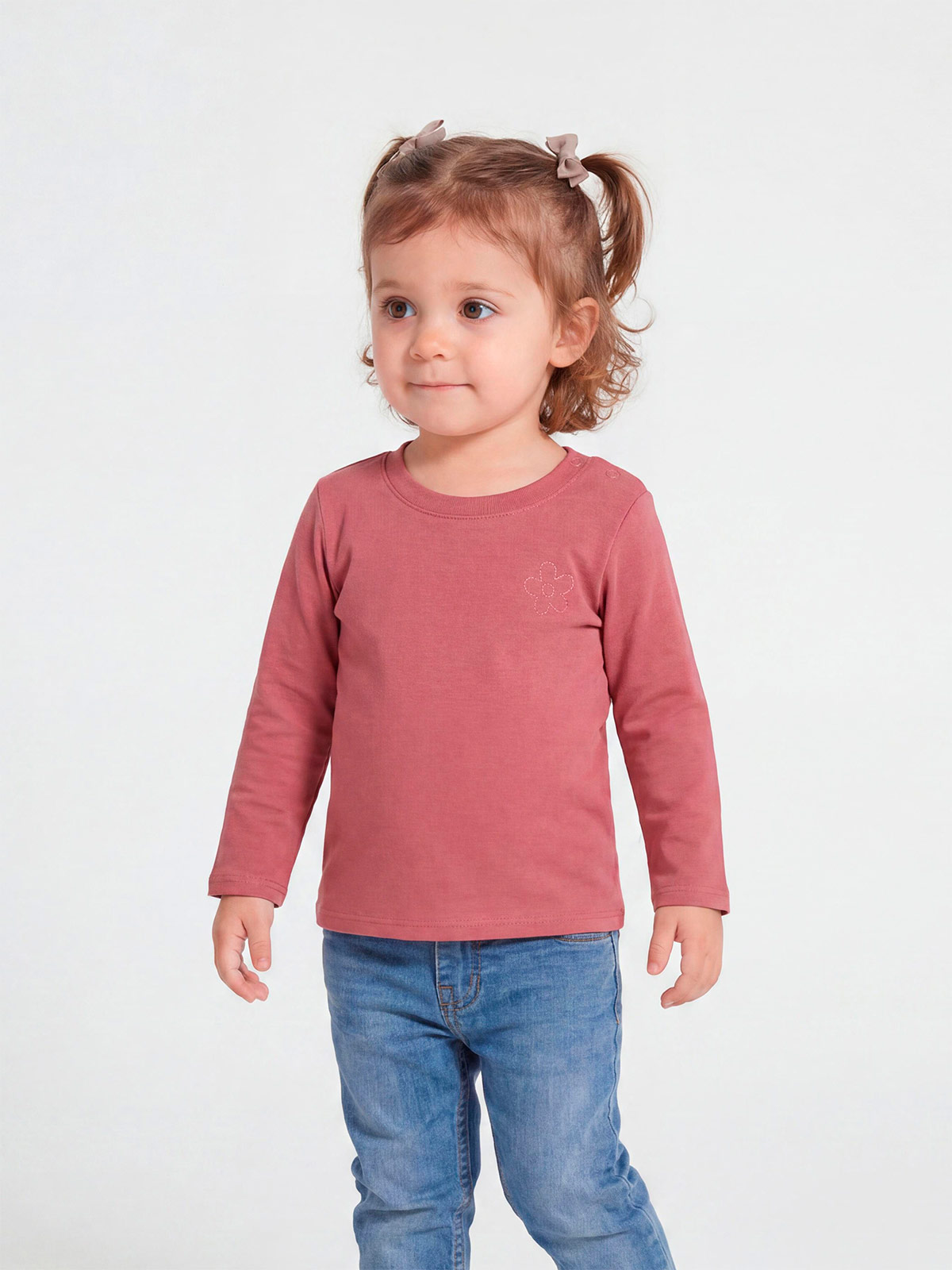 POLO MANGA LARGA BEBÉ NIÑA BABY HARVEST SÓLIDO - 1